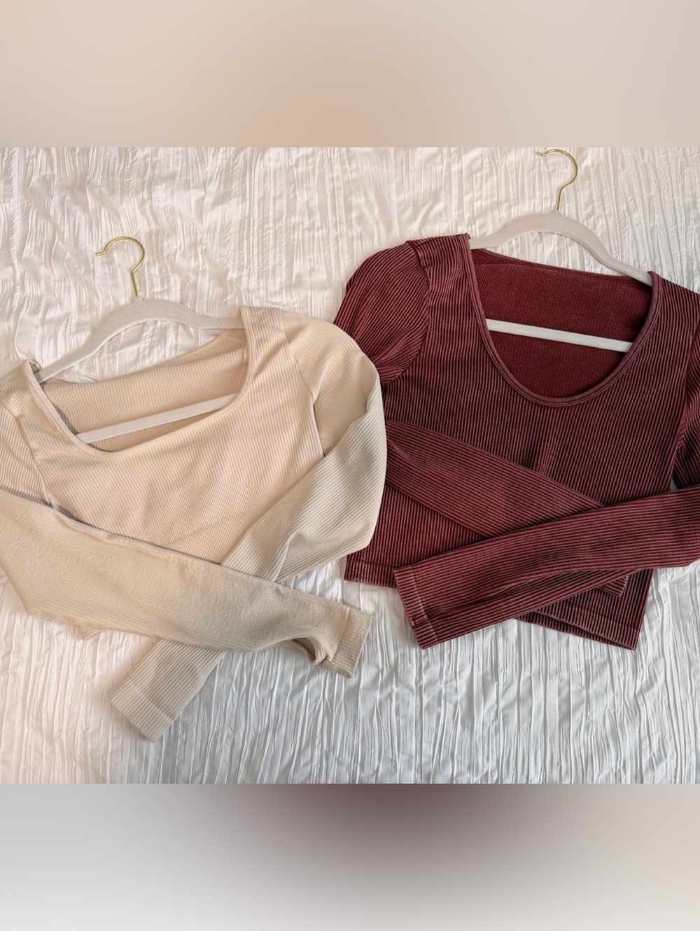 Long Sleeve Crop Top with thumb holes
